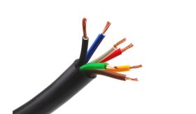 Kabel - zwart - 7x 0,75mm² - rond - per 50 meter