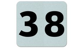 Huisnummerbord - wit/zwart - Klasse 1 - alu. - 119x109x2 mm