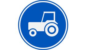 Aluminium DOR verkeersbord RVV F11 passeerstrook langzaam verkeer - levensduur 10 jaar - afmeting 800mm rond