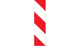 Aluminium DOR verkeersbord RVV BB55l geleidebaak links - levensduur 10 jaar - afmeting 250x1000mm