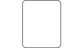 Aluminium DOR verkeersbord in de kleur wit RAL 9016 met een afmeting van 200x250 mm