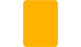 Aluminium DOR verkeersbord in de kleur geel RAL 1023 met een afmeting van 200x270 mm