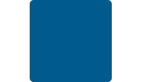 Aluminium DOR verkeersbord in de kleur blauw RAL 5017 met een afmeting van 1200x1200 mm