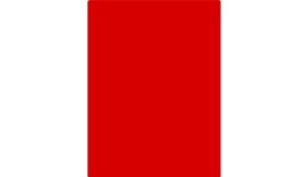 Aluminium DOR verkeersbord in de kleur rood RAL 3020 met een afmeting van 1000x1500 mm
