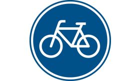 Aluminium ALUNI verkeersbord RVV G11 fietspad - levensduur 20 jaar - afmeting 800mm rond