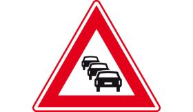 Aluminium ALUNI verkeersbord RVV J33 file - levensduur 20 jaar - afmeting 700mm driehoek