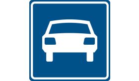 Aluminium ALUNI verkeersbord RVV G03 autoweg - levensduur 20 jaar - afmeting 400x400mm