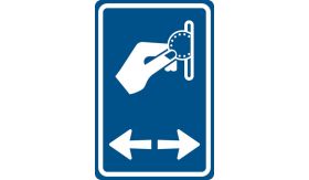 Aluminium ALUNI verkeersbord RVV BW111lr betaald parkeren pijl naar links en rechts wijzend - levensduur 20 jaar - afmeting 400x600mm