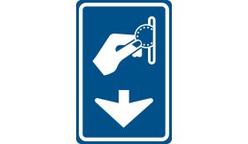 Aluminium ALUNI verkeersbord RVV BW111o betaald parkeren pijl naar onder wijzend - levensduur 20 jaar - afmeting 400x600mm
