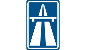 Aluminium ALUNI verkeersbord RVV G01 autosnelweg - levensduur 20 jaar - afmeting 600x900mm
