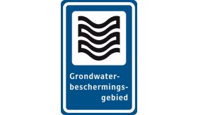 Aluminium ALUNI verkeersbord RVV L305 grondwaterbeschermingsgebied - levensduur 20 jaar - afmeting 400x600mm