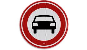 Nabasco Sign verkeersbord RVV C06 gesloten voor voertuigen - levensduur 20 jaar - afmeting 400mm rond