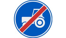Nabasco Sign verkeersbord RVV F12 einde passeerstrook langzaam verkeer - levensduur 20 jaar - afmeting 600 mm rond