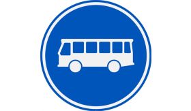 Nabasco Sign verkeersbord RVV F13 rijbaan of -strook lijnbussen - levensduur 20 jaar - afmeting 600 mm rond