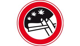 Nabasco Sign verkeersbord blowverbod - levensduur 20 jaar - afmeting 600 mm rond