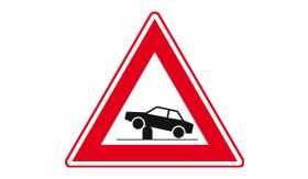 Nabasco Sign verkeersbord RVV J39 beweegbaar obstakel - levensduur 20 jaar - afmeting 700mm driehoek