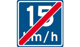 Nabasco Sign verkeersbord RVV A05 einde adviessnelheid - levensduur 20 jaar - afmeting 600x600mm