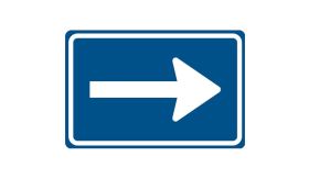 Nabasco Sign verkeersbord RVV C04r eenrichtingsweg rechts - levensduur 20 jaar - afmeting 600x400mm