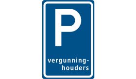 Nabasco Sign verkeersbord RVV E09 parkeren vergunninghouders - levensduur 20 jaar - afmeting 400x600mm