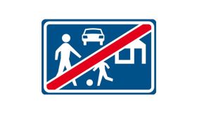 Nabasco Sign verkeersbord RVV G06 einde woonerf - levensduur 20 jaar - afmeting 600x400mm