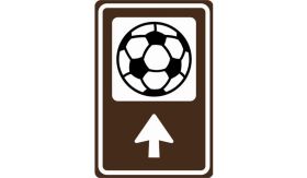 Nabasco Sign verkeersbord RVV BW101bSs20 routebord stadion rechtsdoor - levensduur 20 jaar - afmeting 400x600mm