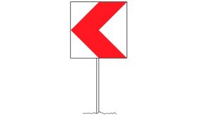 Nabasco Sign verkeersbord RVV BB12l bochtschild - levensduur 20 jaar - afmeting 600x600mm