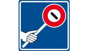 Nabasco Sign verkeersbord RVV VR07l verkeersbrigadier - levensduur 20 jaar - afmeting 600x600mm