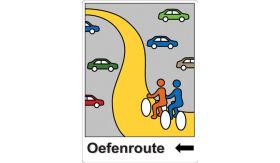 Aluminium DOR Buurtbord Ovidius 4.4l - Oefenroute linksaf - levensduur 20 jaar - afmeting 400x600mm
