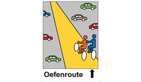Aluminium DOR Buurtbord Ovidius 4.4 - Oefenroute rechtdoor - levensduur 20 jaar - afmeting 400x600mm