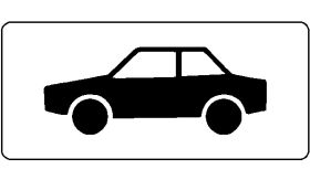 Aluminium DOR verkeersbord RVV OB09 geldt alleen voor auto's - levensduur 20 jaar - afmeting 450x200mm