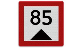 Aluminium DOR Scheepvaartbord C.1 beperkte waterdiepte - levensduur 20 jaar - afmeting 600x600mm