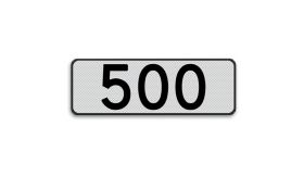 Aluminium DOR Scheepvaartbord F.1 afstandsaanduiding - levensduur 20 jaar - afmeting 600x200mm