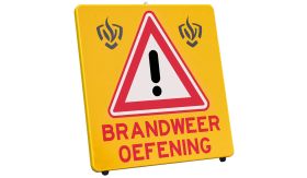 Aluminium bordstandaard - Brandweeroefening -600x600 mm