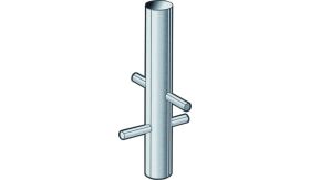 Stalen buispaal 48 mm rond met een lengte van 3500mm met losse ankers