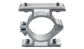 Scharnierbeugel - 76 mm Ø - ruggelings klemplaat - anti-diefstal