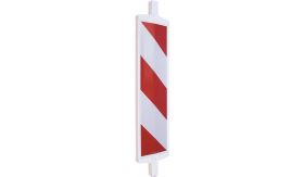 Geleidebaak - dubbelzijdig rood/wit - versterkt - Klasse 3