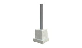 X-Last® BALIZA - RAL 9007 - 900mm -grijs metallic -betonpoer