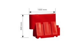 Barrier - rood - 1000x500x850 mm - vulbaar