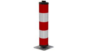 BB21 - alu. koker - 3 wit/2 rood Klasse 3 - fundatie 1000x60 Ø