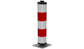 BB21 - alu. koker -3 wit/2 rood Klasse 3 - fundatie 1000x48 Ø