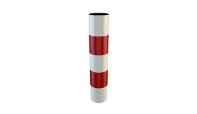 Zuilkoker - aluminium - 3 wit / 2 rood - Klasse 3