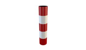 Zuilkoker - aluminium - 2 wit / 3 rood - Klasse 3