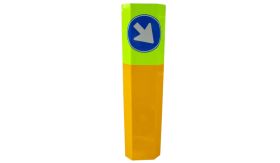 Lichtmastschild - aluminium - fluor geel - 1200 mm - Klasse 3