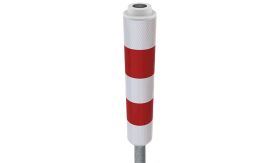 BB21 - kunststof koker - wit/rood Klasse 3 - buispaal 1500x48 Ø