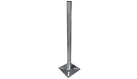 Buispaal met voetplaat - 48 mm Ø - 200x200x1000 mm