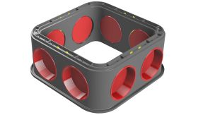 Modula® trekput ring - invoer - 300x300x150 mm - 8 uitgangen