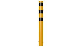 Afzetpaal - 1500x152 mm Ø - geel/zwart - instorten
