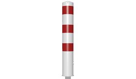 Afzetpaal uitneembaar-wit/rood - driekant - 1500/152 mm Ø