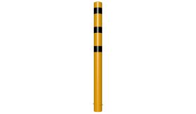 Afzetpaal - 2000x152 mm Ø - geel/zwart - instorten