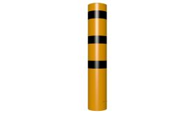Afzetpaal - 1500x273 mm Ø - geel/zwart - instorten